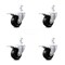 Service Caster 3 Inch Phenolic Wheel Swivel 7/8 Inch Square Stem Caster Set Total Lock Brake SCC-SQTTL20S314-PHS-78-4 - alternate 1